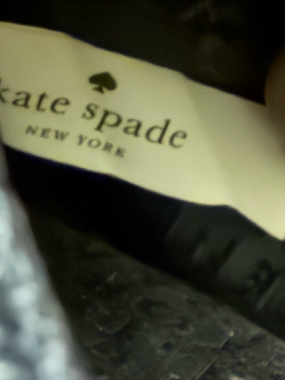 Kate Spade Black Pebbled Leather Envelope Wristlet Clutch Detachable Strap - Picture 10 of 10